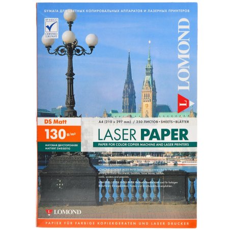 Фотобумага Lomond двусторонняя матовая, для лазерной печати, 130 г/м2, A4/250л.