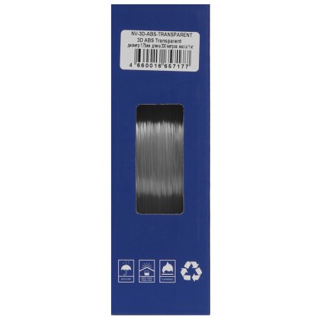 Филамент NVPrint PLA Transparent для 3D печати диаметр 1.75мм длина 330 метров масса 1 кг