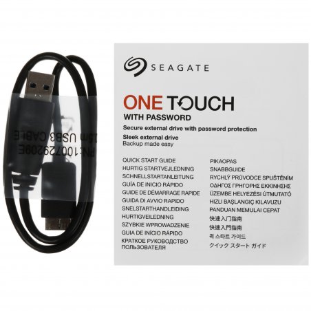 Внешний HDD 2.5" Seagate One Touch, 1TB, USB 3.2 Gen 1 Type-A, 5400 rpm, черный