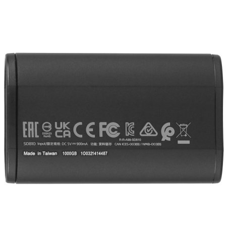 Внешний SSD ADATA SD810, 1TB, USB 3.2 Gen 2x2 Type-C, R/W 2000/2000, черный