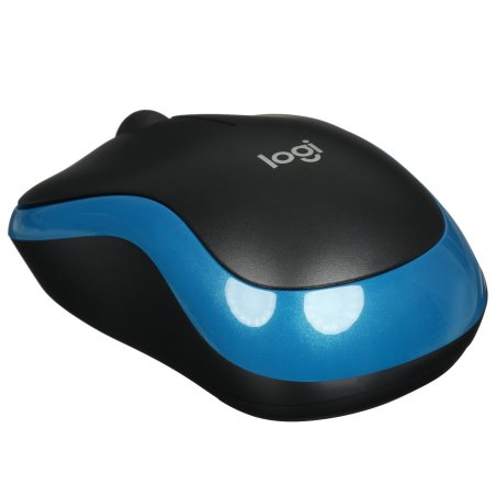 Мышь беспроводная Logitech M186 черный/красный, 1000 dpi, радиоканал, USB, кнопки - 3