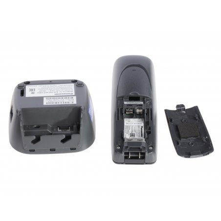 Телефон беспроводной (DECT) Panasonic KX-TG1611RUH (серый) АОН, Caller ID,12 мелодий звонка,подсветка дисплея,поиск трубки