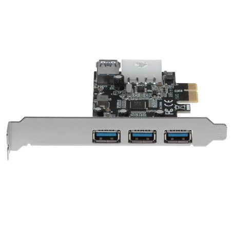 Контроллер ExeGate EXE-367 PCI-E 2.0, 3*USB 3.0 ext + 1*USB 3.0 int, разъем доп.питания (OEM)