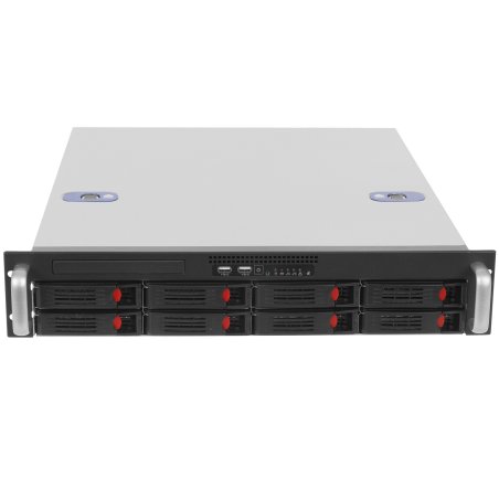 Серверный корпус ExeGate Pro EX281292RUS 2U550-HS08 <RM 19", высота 2U, глубина 550, БП 1U-700ADS, 8xHotSwap, USB>