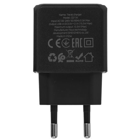 Сетевое зарядное устройство HOCO (6942007603584) для micro USB CS11Am, черный
