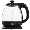 Чайник электрический BRAYER BR6106, 1100 Вт, 1 л, стеклянный, автоотключение, подсветка, черный