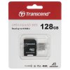 Флеш карта Transcend Micro SecureDigital 128Gb MicroSDXC Class 10 UHS-I U3, SD adapter(TS128GUSD300S-A)