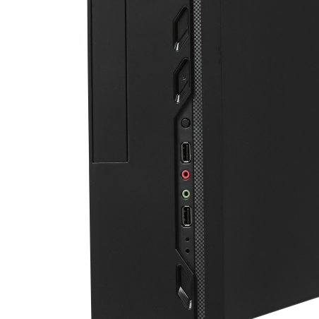 Компьютерный корпус MiniITX ExeGate EX268697RUS MI-208 Black, miniITX/mATX, <без БП>, 2*USB, Audio