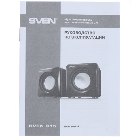 Акустическая система Sven 315 2.0 черный 5Вт