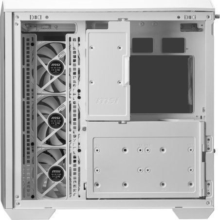 Компьютерный корпус MSI MAG Pano 100R PZ WHITE, Mid Tower, ATX, 2xUSB 3.2 Gen 1, 1xUSB 3.2 Gen2 Type-C, 3x120мм ARGb Reverse Blade Fan, 1x120мм ARGb Fan, ARGb+PWM Control Board,Tempered Glass Window, Brown Box
