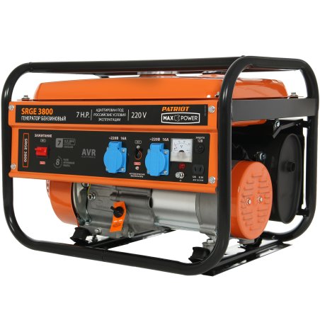 Электрогенератор бензиновый Patriot Max Power SRGE 3800, 3 кВт, 78 дБ, 43.6 кг