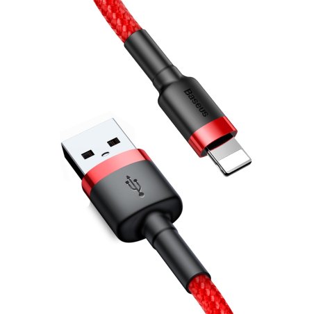 Baseus cafule Cable USB For iP 2A 3m Red+Red, CALKLF-R09