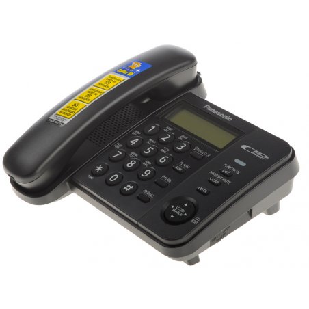 Телефон проводной Panasonic KX-TS2356RUB черный АОН,Caller ID,ЖКД,блокировка набора,выключение микрофона