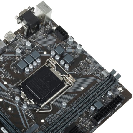 Материнская плата Gigabyte H410M H V2 (2.0/2.1), LGA 1200, Intel H470, 2xDDR4, 4xSATA, 1xM.2, 1xPCIe 3.0 x16, 2xPCIe 3.0 x1, 1xHDMI, 1xVGA, 1x 1Gb LAN, 2xUSB-A 3.2 Gen 1, 4xUSB-A 2.0, 3x3.5 мм, 7.1, Micro ATX