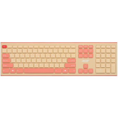 Комплект клавиатура + мышь Acer OCC205 беспроводной USB, 1200 dpi, зеленый/желтый