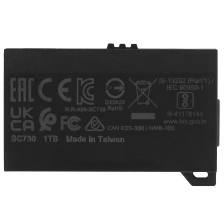 Внешний SSD ADATA SC730, 1TB, USB 3.2 Gen 2 Type-A/Type-C, R/W 600/600, черный