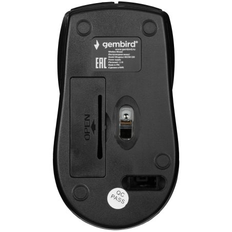 Мышь беспроводная Gembird MUSW-320 черный, 1000 dpi, радиоканал, USB, кнопки - 3