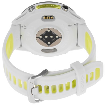 Смарт-часы Garmin Forerunner 970 белый, титановый безель, бело-желтый ремешок 47мм