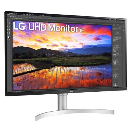 Монитор 31.5" LG 32UN650K-W IPS 3840x2160, 60 Гц, 5 мс, 16:9, 350 кд/м², 2xHDMI 2.0, DP 1.4, 3.5 мм, динамики (2x5 Вт), FreeSync, HDR10, черный/белый