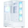Компьютерный корпус ZALMAN P40 Prism Plus, ATX, белый, WINDOW, 3xCombo (3.5'' or 2.5"), 1xUSB TYPE-C, 2xUSB 3.0, SIDE 3x120мм ARGb, REAR 1x120мм ARGb