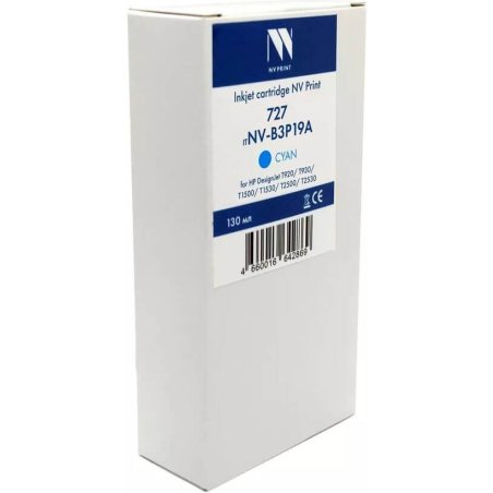 Картридж струйный NVPrint 727 (NV-B3P19A) Cyan для HP DesignJet T920/T930/T1500/T1530/T2500/T2530 (130 мл)