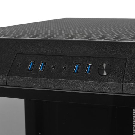 Компьютерный корпус Thermaltake The Tower 100 черный без БП ATX 2x120мм 2xUSB 3.0 1xUSB3.1 audio bott PSU