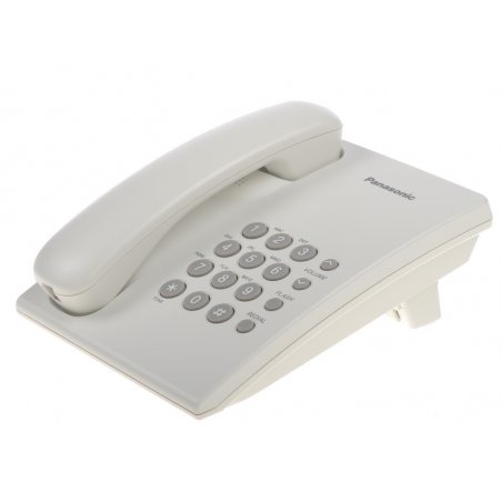 Телефон проводной Panasonic KX-TS2350RUW белый повтор номера, регул-ка громкости, кр.на стену