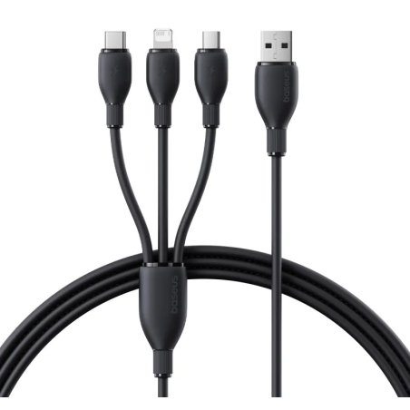 Baseus Ultra-Fast One-for-Three Fast Charging Cable USBAtoM+L+C 3.5A 1.3Cosmic Black P10376303121-00