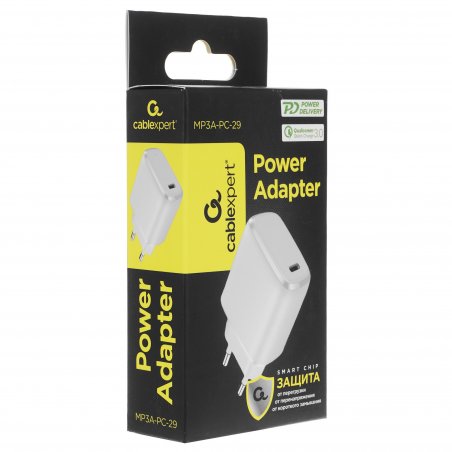 Сетевое зарядное устройство Cablexpert MP3A-PC-11 100/220V - 5V USB 2 порта, 2.1A, белый