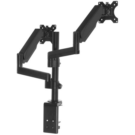 Кронштейн (держатель) ONKRON G140 для двух мониторов 13"-32" дюймов настольный, черный