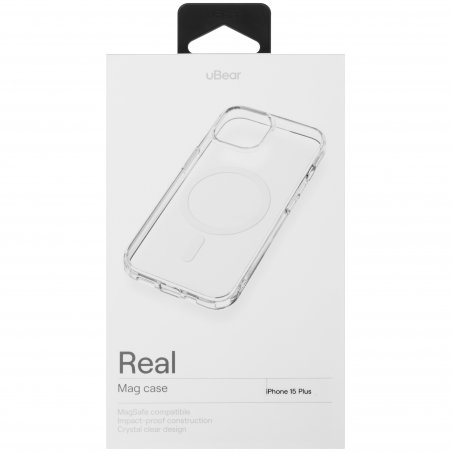 Чехол (клип-кейс) uBear для Apple iPhone 15 Plus Real Mag Case with MagSafe прозрачный (CS254TT67RL-I23M)