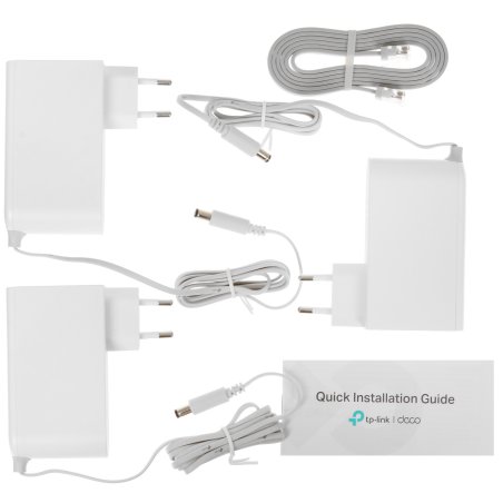 Домашняя Mesh Wi-Fi система TP-Link Deco E4 (3-Pack), 1167 Мбит/с (5 ГГц: до 867 Мбит/с + 2,4 ГГц: до 300 Мбит/с), 2 порта 100 Мбит/с, 2 встроенные антенны на каждом модуле Deco