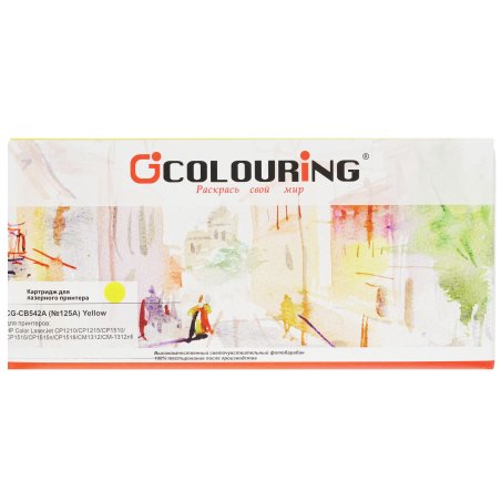 Картридж лазерный Colouring CG-CB542A/716 желтый (1400 стр.) для принтеров HP Color LaserJet CP1210/CP1215/CP1510/CP1518/CM1300/1312/Canon Color Shot LBP 5050/5970/5975/MF-8030/8040/8050