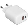 Сетевое зарядное устройство Qumo Energy PD 35W (Charger 0074), два порта: Type-C PD + Type-C PD, белый