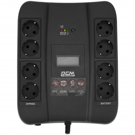 Источник бесперебойного питания Powercom Spider SPD-550U LCD 330Вт 550ВА черный