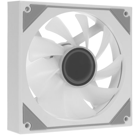 Вентилятор Powercase M52-12W ARGb White 120x120x25мм (PWM, 100шт./кор, 4pin PWM (M+F)+ 3pin ARGb (M+F), 600-1800±10% об/мин) Bulk