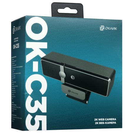Веб-камера Оклик OK-C35 черный 4Mpix (2560x1440) USB2.0 с микрофоном