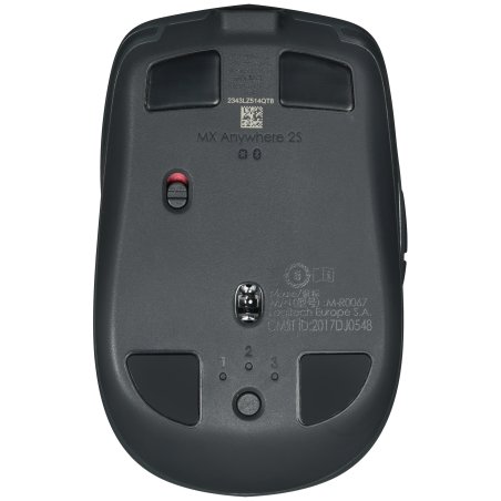 Мышь беспроводная Logitech MX Anywhere 2S графитовый, 4000 dpi, радиоканал, Bluetooth, USB, кнопки - 6