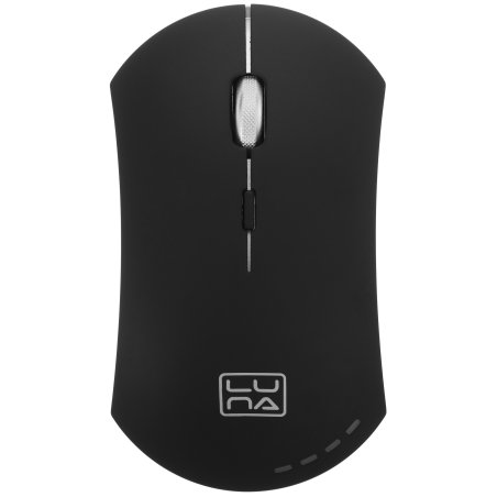 Мышь беспроводная Qumo Office Luna M74 черный, 1600 dpi, радиоканал, USB, кнопки - 6