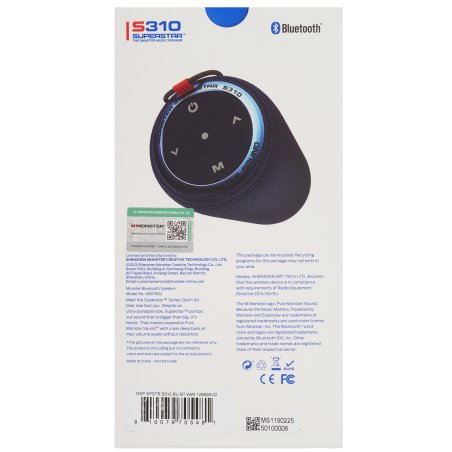 Портативная колонка MONSTER SUPERSTAR s310 (MS11902) синяя