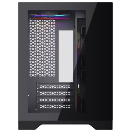 Компьютерный корпус Powercase Vision Micro, Black, Tempered Glass, 4х 120мм 5-color fan, черный, mATX (CVBM-L4)