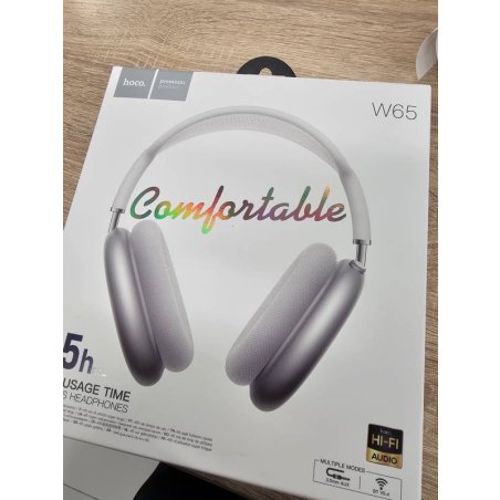 Наушники накладные Hoco W65 оранжевый беспроводные bluetooth оголовье (50380)