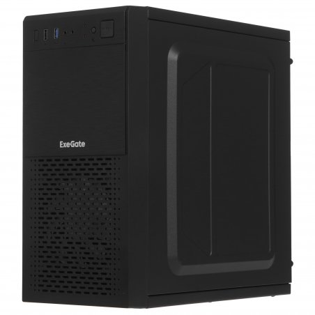 Компьютерный корпус Minitower ExeGate mEVO-7807-NPX600 (mATX, БП 600NPX 12см, 1хUSB+1хUSB 3.0, черный 1x12см с RGb подсветкой)