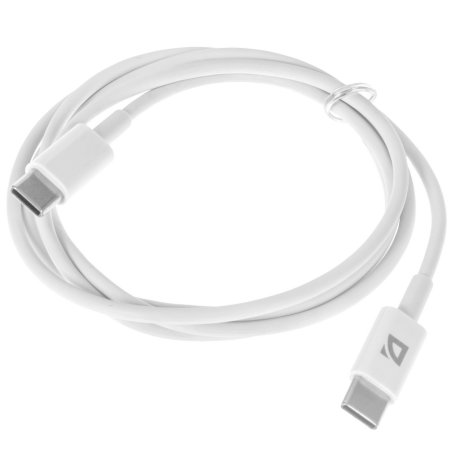 Кабель Defender USB F182 TypeC-TypeC 1м, 30 Вт, PD,TPE,белый