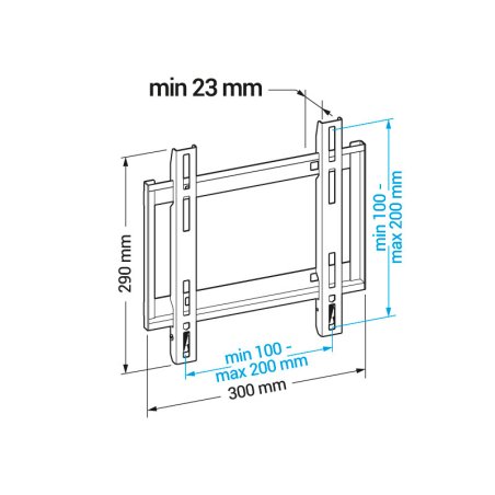 Кронштейн для телевизора Holder LCD-F2608 черный 22"-47" макс.40кг настенный фиксированный