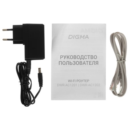 Роутер беспроводной Digma DWR-AC1201 AC1200 10/100BASE-TX черный (упак.:1шт)