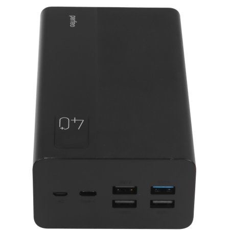 Портативный аккумулятор Perfeo Powerbank MOUNTAINS 40000 mAh/LED дисплей/PD + QC 3.0/Type-C/4 USB/Выход: 3A, max 22.5W/черный (PF_D0144)