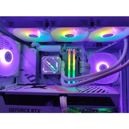 Жидкостная система охлаждения GIGABYTE Gaming GME 360 ARGB черный, алюминий/медь, 2200 об/мин, 35.8 дБ, 4 pin