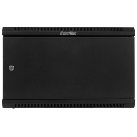 Шкаф телекоммуникационный настенный Hyperline TWB, 19", 6U, 367х600х450 мм (ВхШхГ), дверь: металл, разборный, черный