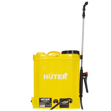 Опрыскиватель аккумуляторный Huter SP-12AC, аккумуляторный, ранцевый, 12л, желтый/черный